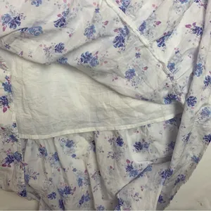 Love Shack fancy women's small white floral maxi dress tiered target purple doen thumbnail 8