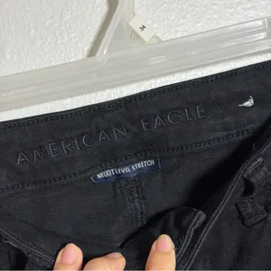 American‎ Eagle Women Denim Black Distressed Jegging Jeans Next Level Stretch 4 thumbnail 4