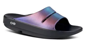 OOFOS Women's Iridescent Slide Sandals - Purple/Blue/Pink thumbnail 1