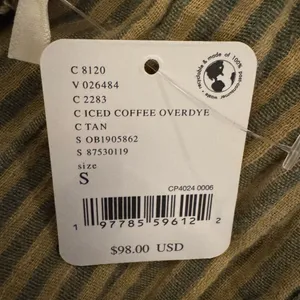 Free People Candace Midi Skirt Iced Coffee Overdye Women’s Tan Size Small thumbnail 6