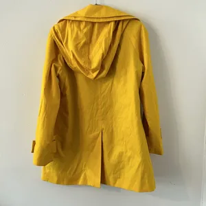 London Fog Yellow Hooded Single Breasted A-Line Rain Jacket Size Small thumbnail 5