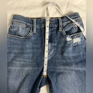 Frame Le High Skinny Distressed Blue Jeans 25 thumbnail 10
