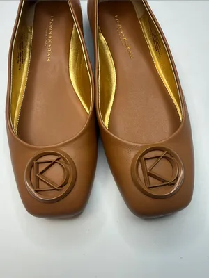 Donna Karan New York Women's Kylee Logo Leather Ballet Flats Size 7.5M thumbnail 3