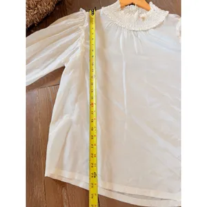 Raquel Allegra Shirred Collar Blouse Womens Off White Size 1 thumbnail 8