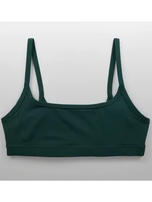 New Athleta S Square Neck Sports Bra Pine Green Small A-C Cup thumbnail 3