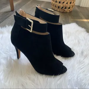 Adrienne Vittadini AV-Gail Stiletto Ankle Boots Black Heeled Booties Size 8 thumbnail 2