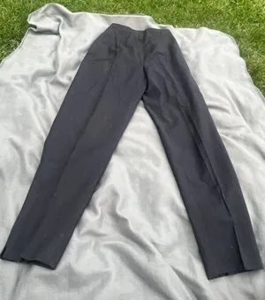 Liz Claiborne Collection Vintage 100% Wool Charcoal Grey Pant Suit Zip Jacket Si thumbnail 11