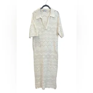 Free People Beach white Crochet Swim Coverup size small thumbnail 2
