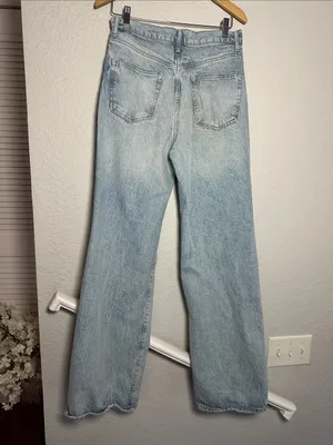 We The Free People Astoria Wide Leg Jeans Light Wash Blue 90s Size 30 thumbnail 6