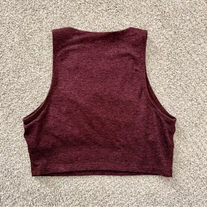 Burgundy OFFLINE by aerie The Hugger Keyhole Longline Sports Bra thumbnail 6