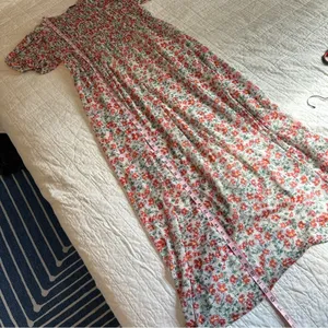 ZARA Smocked Maxi Dress NWT NEW Small Floral Print thumbnail 8
