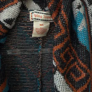 Flying Tomato Size M/L Aztec Southwestern Boho Vest Cardigan Waterfall Knit thumbnail 3
