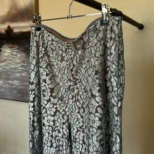 House of CB Mara‎ Silver Metallic Trousers NWOT size M thumbnail 7