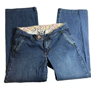 Lilly Pulitzer Jeans Women 8 Blue Low Rise Wide Leg‎ Denim Stretch Casual thumbnail 4