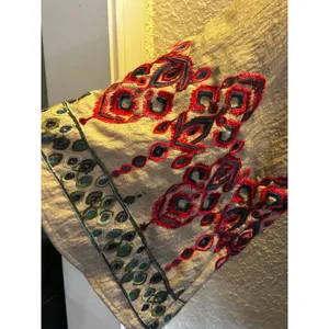 Olivia & Martin embroidered brown blouse tie front 3X thumbnail 5
