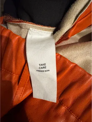 Avec Les Filles Orange Faux Leather Wide Leg Pants Size M thumbnail 3