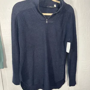 RDI Navy Blue Quarter Zip Sweater Size Small NWT thumbnail 3