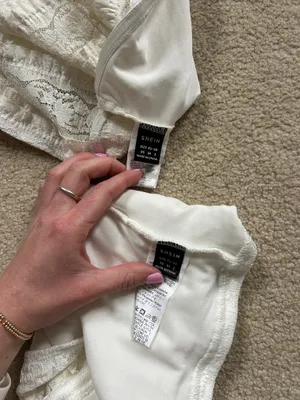 Shein white lace mini skirt set thumbnail 3