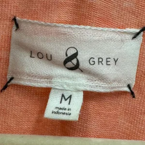 Lou & Grey Coral Heather Knit Sleeveless Drawstring Waist Knee Length Dress Med thumbnail 6