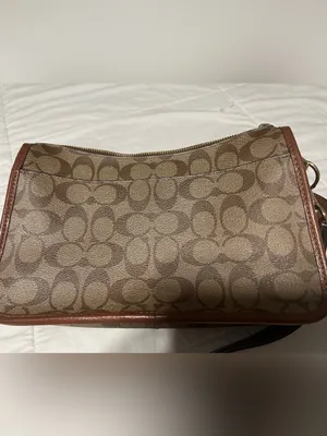 Coach Brown Signature Canvas Crossbody with Coin Pouch thumbnail 4