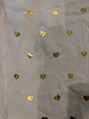 New with Tags Evereve South Parade Gold Hearts Tee Sz M thumbnail 3
