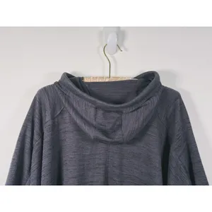 Athleta Blissful Poncho Hoodie Pullover S/M Gray Athleisure Lounge Casual Lagen thumbnail 5