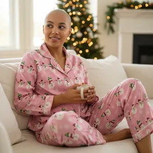 THE COMPANY STORE Pink Snowman Cotton Pj’s Flannel Pajamas * NWOT thumbnail 12