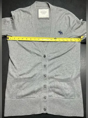 Abercrombie & Fitch Women’s Size L Y2K Academic Cashmere Blend Cardigan Sweater thumbnail 3