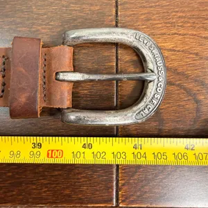 Levi Strauss & Co Brown Braided Genuine Leather Belt 34 85 Silver Buckle 3560 thumbnail 8