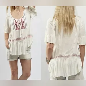Free People El Mirage Embroidered Peasant Top thumbnail 2