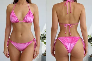 ✨ juicy couture pink velvet bikini set size l nwt 💖 thumbnail 2