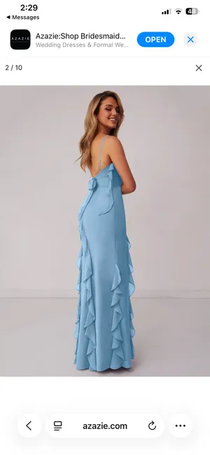 Bridesmaid Dress Steel Blue thumbnail 2
