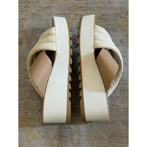 Sorel Cameron Wedge Flatform Sandals Womens 8 Tan Cream Slip On thumbnail 2