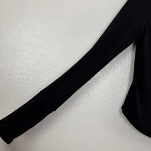 Free People Movement Top Womens XS Black Mock Neck Long Sleeve Thumbhole thumbnail 5