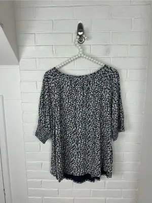 Lucky Brand Floral Peasant Top Size L thumbnail 10