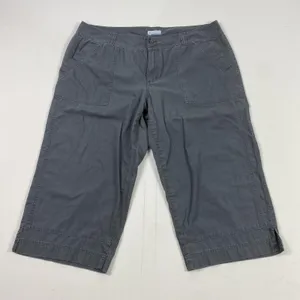Columbia Capri Pants Womens 10 Gray Cropped Casual Outdoors Pockets Lightweight thumbnail 1