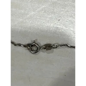 Silver‎ tone J initial charm Necklace thumbnail 4