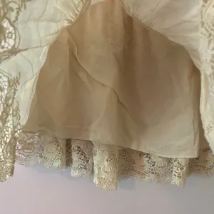 Misa Los Angeles Cream Ivory Lace Tiered Mini Skirt Fairy Whimsy Women's Small thumbnail 5