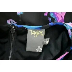 Taylor Colorful Watercolor Floral Shift Dress 8 thumbnail 7