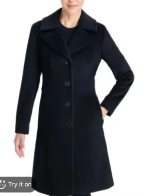 Anne Klein wool cashmere blend notch collar peacoat XL/16 thumbnail 1