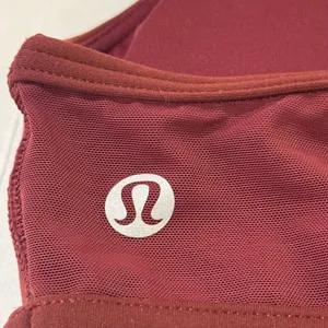 Lululemon Invigorate Bra Women 8 Red Merlot‎ High Support Racerback Mesh Running thumbnail 3