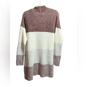 Bohme Multicolor Colorblock Knit Open Cardigan‎ sz M w/ pockets thumbnail 2