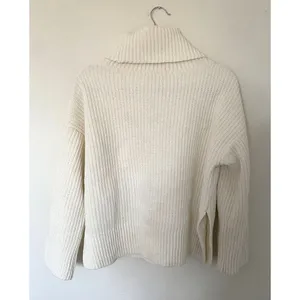 Chenille Turtleneck Chunky Oversize Sweater Winter White Sz XS thumbnail 2