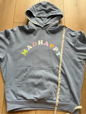 Madhappy Pastel Arch Logo Frost Blue Hoodie Size Medium Unisex Oversized thumbnail 11