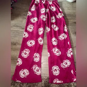 Vanity vintage Y2K pink monkey lounging pants with bananas thumbnail 4