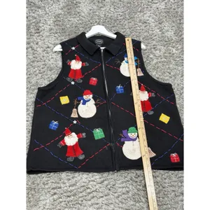 Vtg Designer Originals Studio Santa Ugly Sweater Vest 90’s Christmas Size 2X thumbnail 13