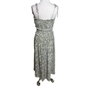 NWOT En Saison Sole Abstract‎ Print Midi Sundress green white Sz S thumbnail 5