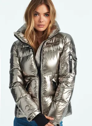 SAM. New York Women’s Freestyle Puffer Jacket Size M Silver Size M thumbnail 1
