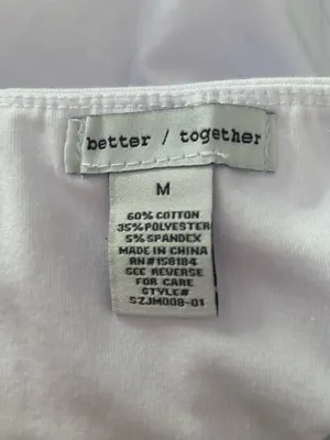 By Together Essential White Strapless Crop Tube Top thumbnail 3