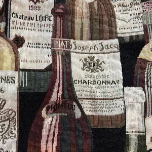 Vintage Wine Bottle Print Vest | USA-Made | Textured Fabric Quirky Button-Up LG thumbnail 6
